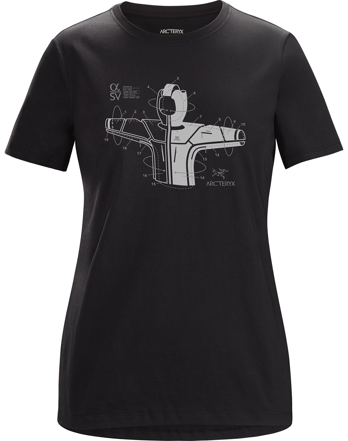 T-shirt Arc'teryx Arc'hive Donna Nere - IT-535713